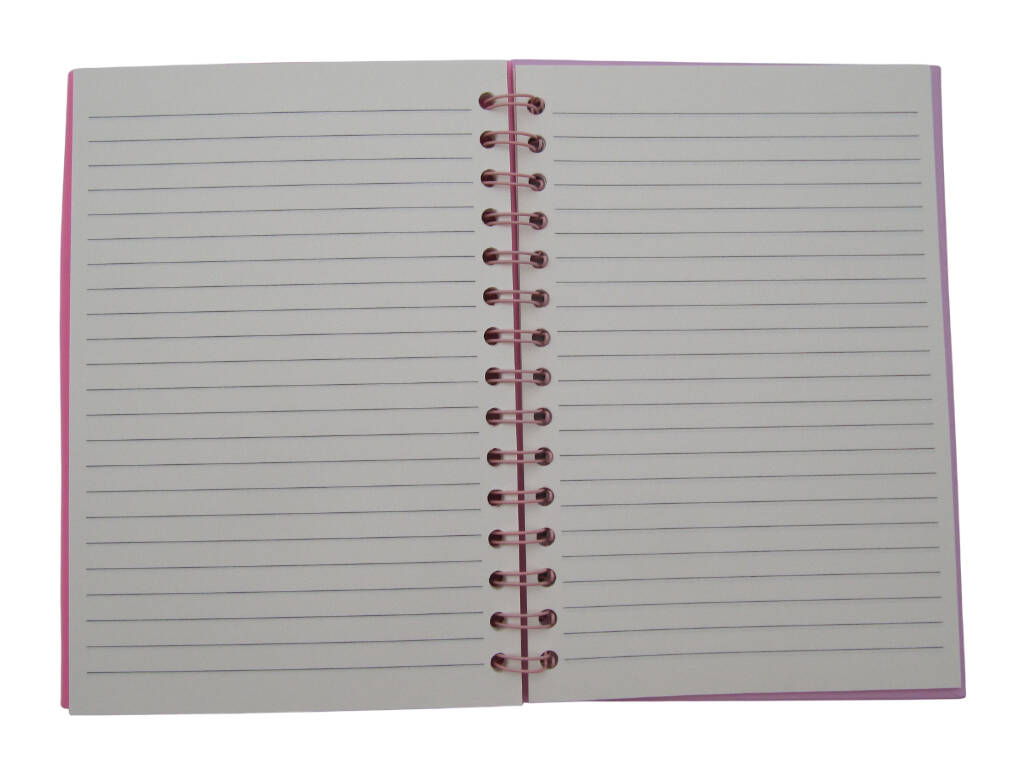Bloc rose A5 avec 6 ornements et 80 feuilles de lignes