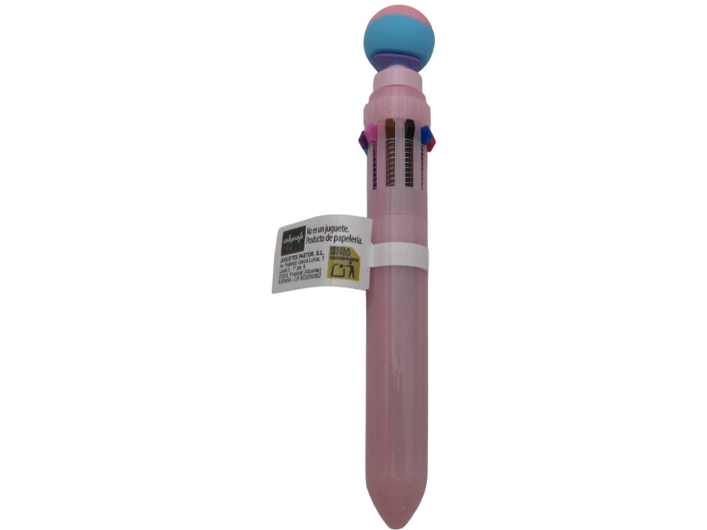 Stylo à bille 10 couleurs avec bille rotative de 15,5 cm