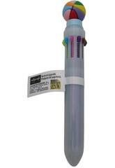 Stylo  bille 10 couleurs avec bille rotative de 15,5 cm