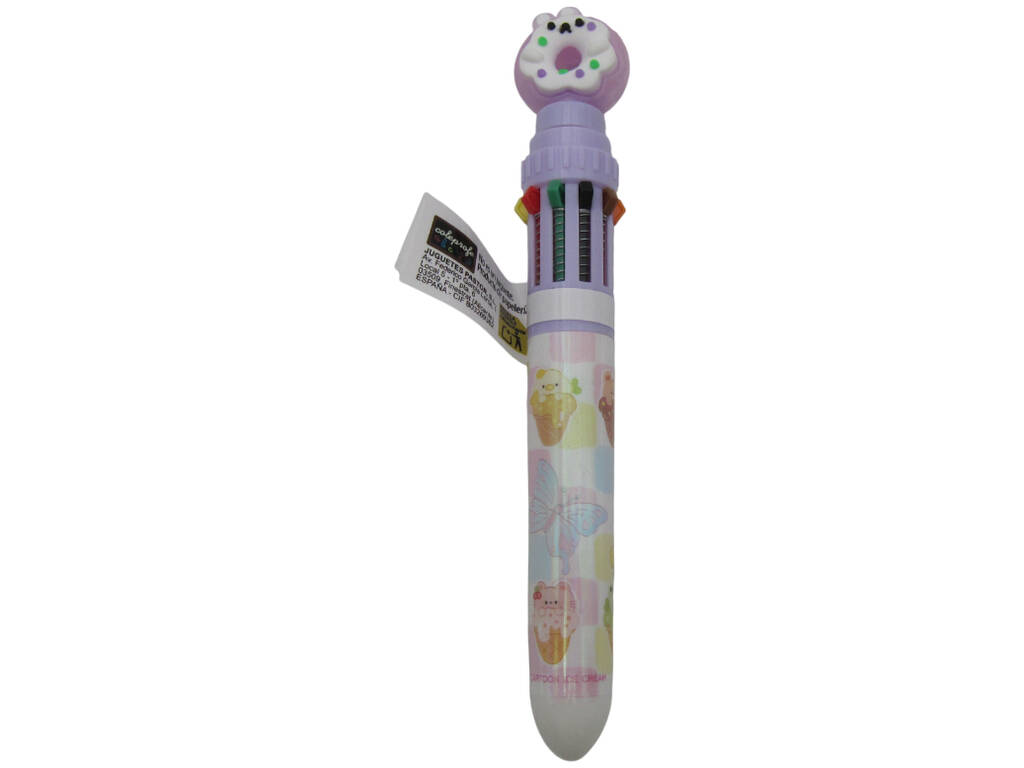 Stylo à bille 10 couleurs avec beignet rotatif 16 cm