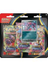 Pokémon TCG Megaevolición Fuegos Fantasmales Blíster con 3 Sobres y Carta Promo