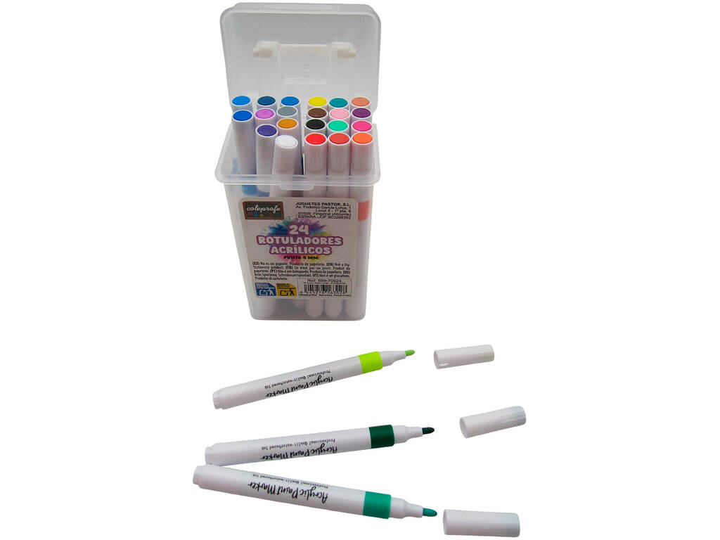 Mallette 24 feutres acryliques pointe 4 mm