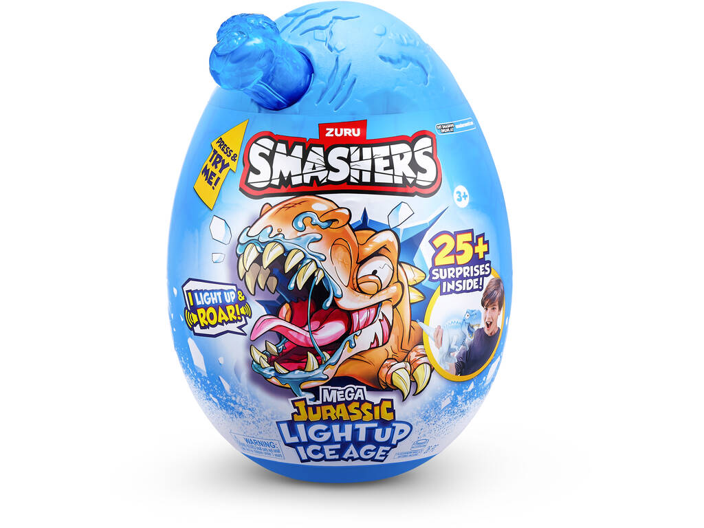Smashers Œuf surprise Dino Ice Age Light Up S1 Mega Egg