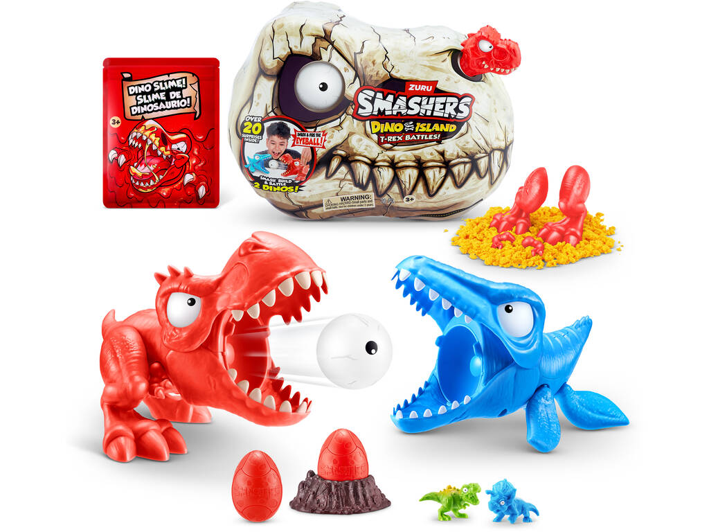Zuru Smashers Sino Island T-Rex Battles avec figurine surprise