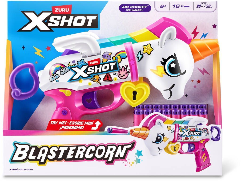 Zuru X-Shot Blastercorn Lanceur avec 16 fléchettes