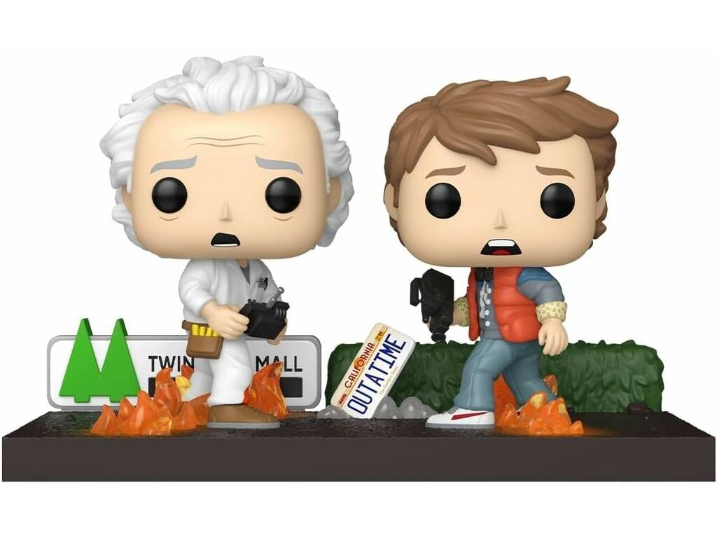 Funko Pop Moment Retour vers le futur Figurine Doc et Marty
