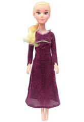 Princesas do Gelo Boneca Vestido Grená de 42 cm com Acessórios