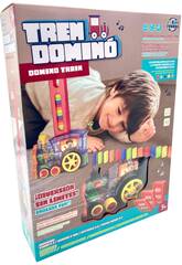 Comboio Dominó com 100 Peças, Luz e Sons
