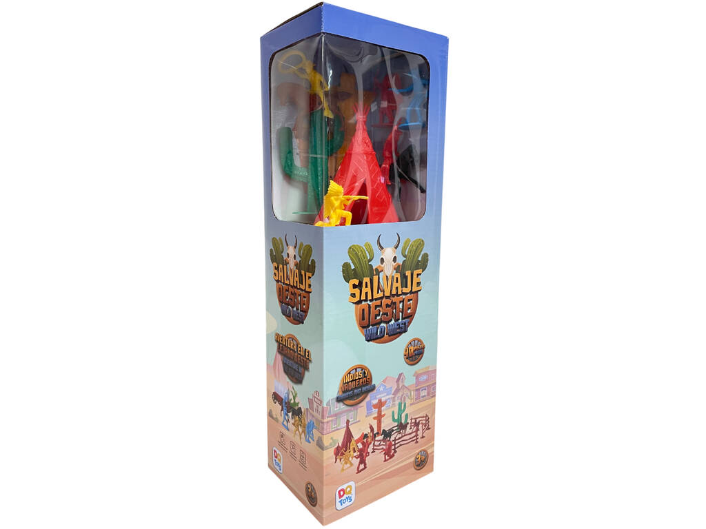 Far West Pack Mini figurines articulées, 40 pièces
