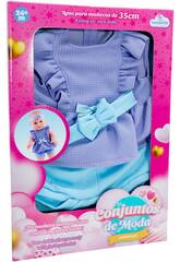 Ensemble de mode pour poupée bébé violet et bleu