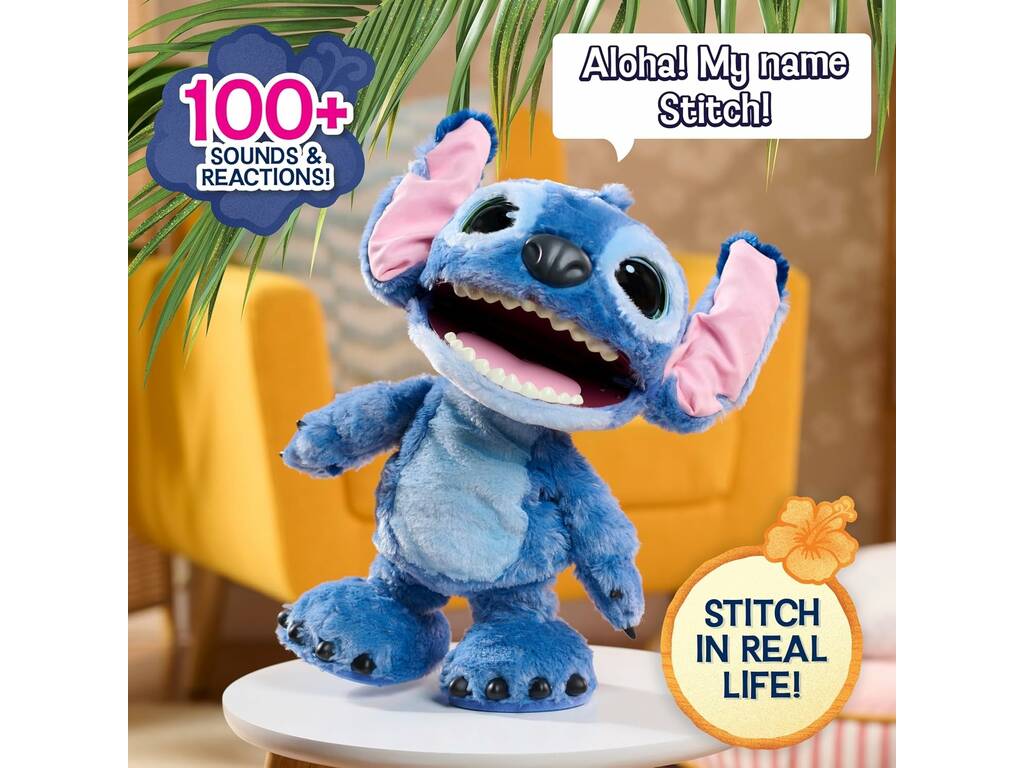 Disney Stitch Interactive Doll Stitch avec Plus de 100 Sons et Réactions 43 cm