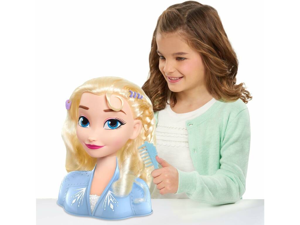 Buste à coiffer Elsa de Disney Frozen avec accessoires