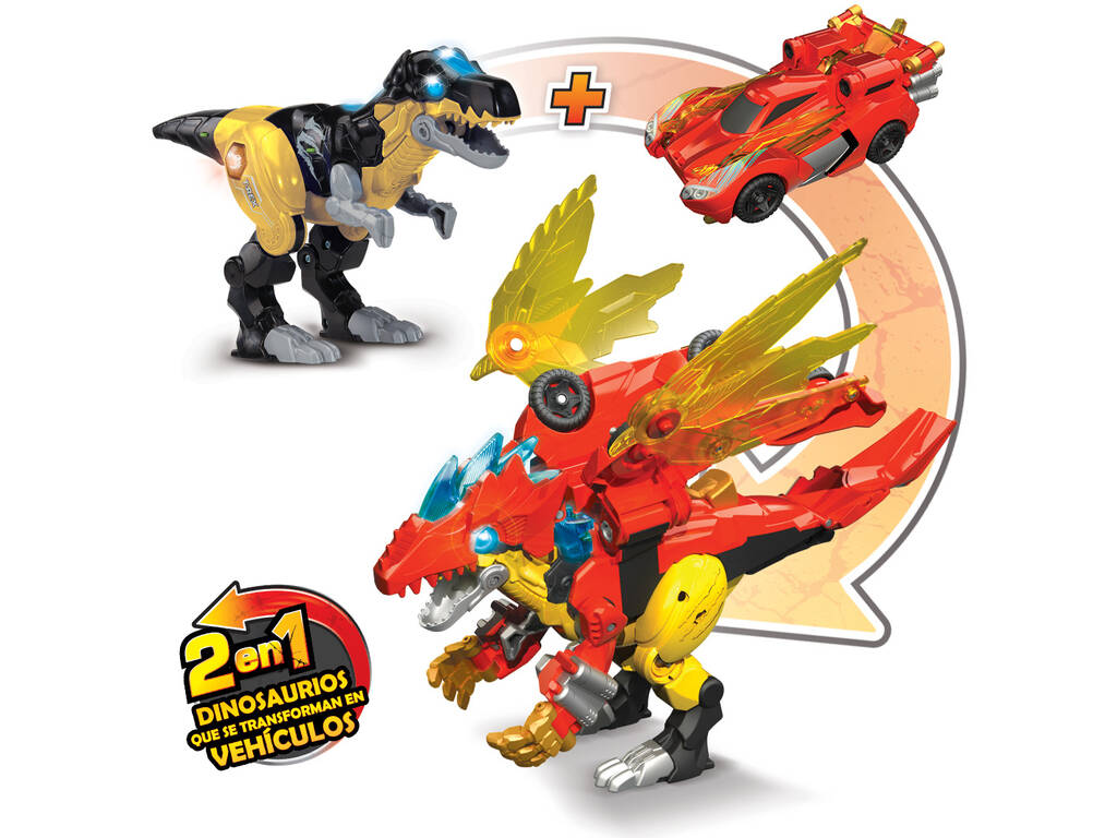 Switch & Go Dinos Combo DragonRex et Dinocar 2 en 1