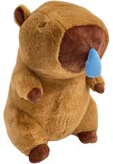 Peluche Capybara brun de 45 cm avec distemper