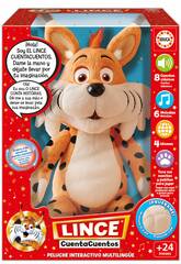 Lynx conteur interactif multilingue en peluche