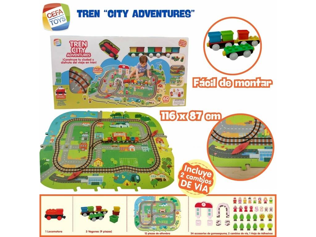 Train City Adventures 60 pièces