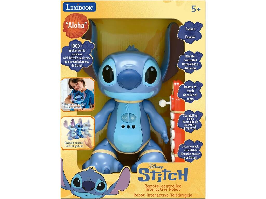 Disney Stitch Rotbot interactif télécommandé bilingue de 26 cm