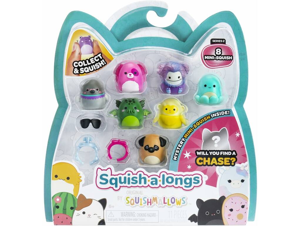 Squish-a-longs Original par Squishmallows Pack 8 Mini-Squish