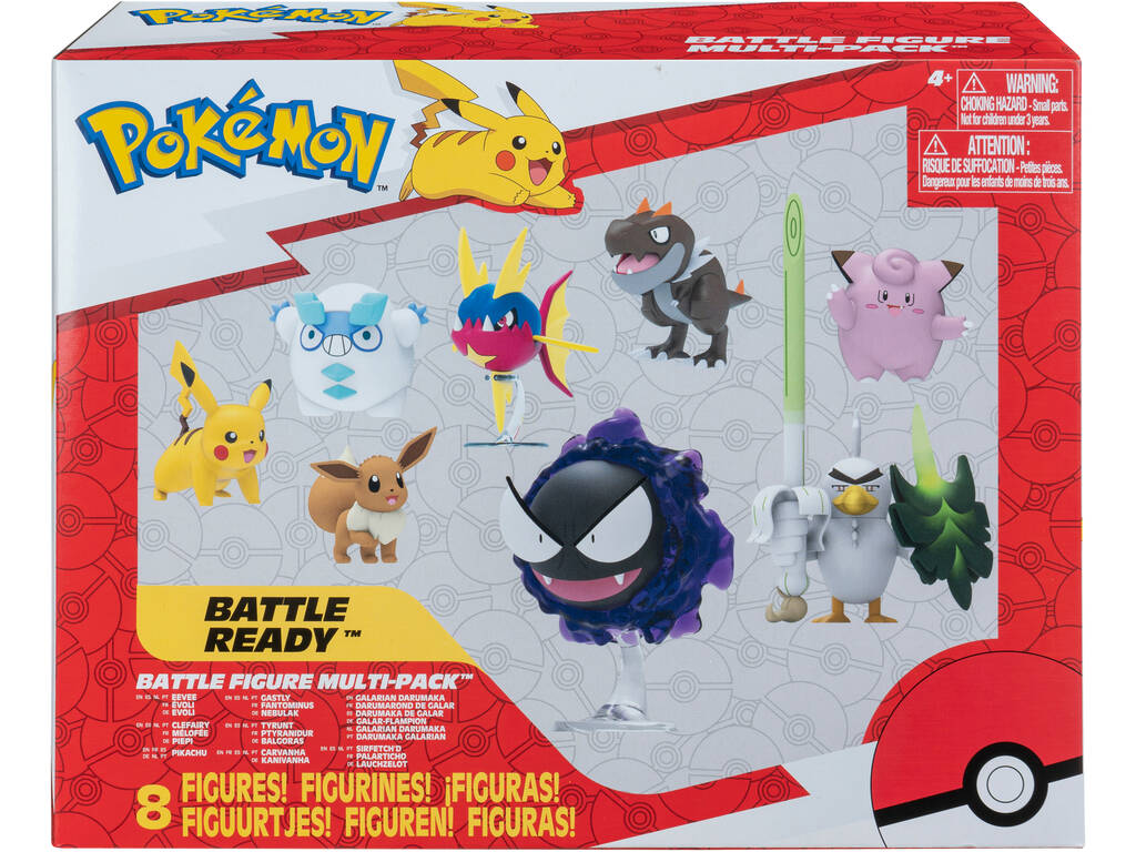 Multipack Pokémon Battle Ready avec 8 figurines