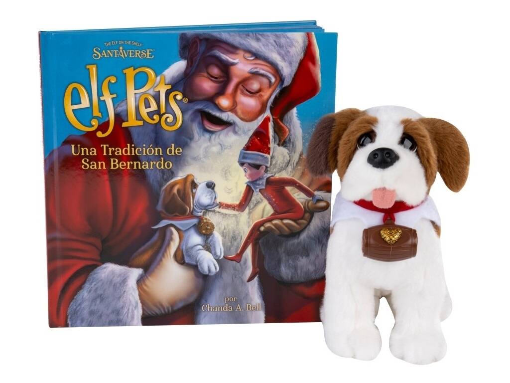 L'elfe sur l'étagère Conte Une tradition de Saint-Bernard avec peluche