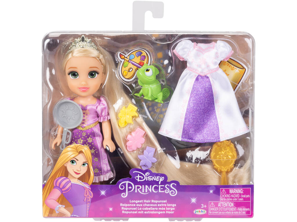 Poupée Disney Princess Raiponce de 15 cm avec Pascal et accessoires