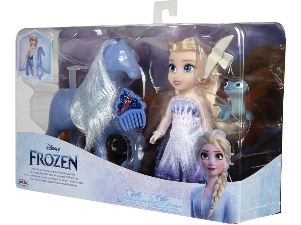 Poupée Disney Frozen Elsa, la reine des neiges, 15 cm, avec Nook et brosse