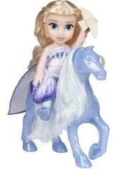Disney Frozen Boneca Elsa Rainha das Neves de 15 cm com Nook e Escova
