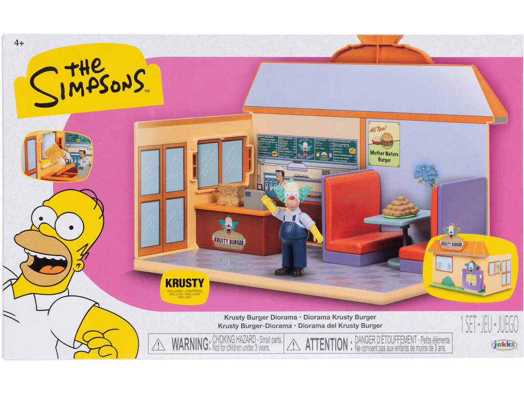 The Simpsons Diorama Krusty Burger con Figura Krusty