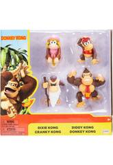 Donkey Kong Pack 4 Figuras 6 cm