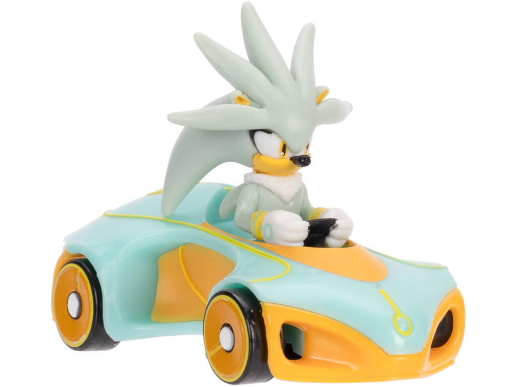 Sonic The Hedgehog Véhicule métallique argenté de 6 cm