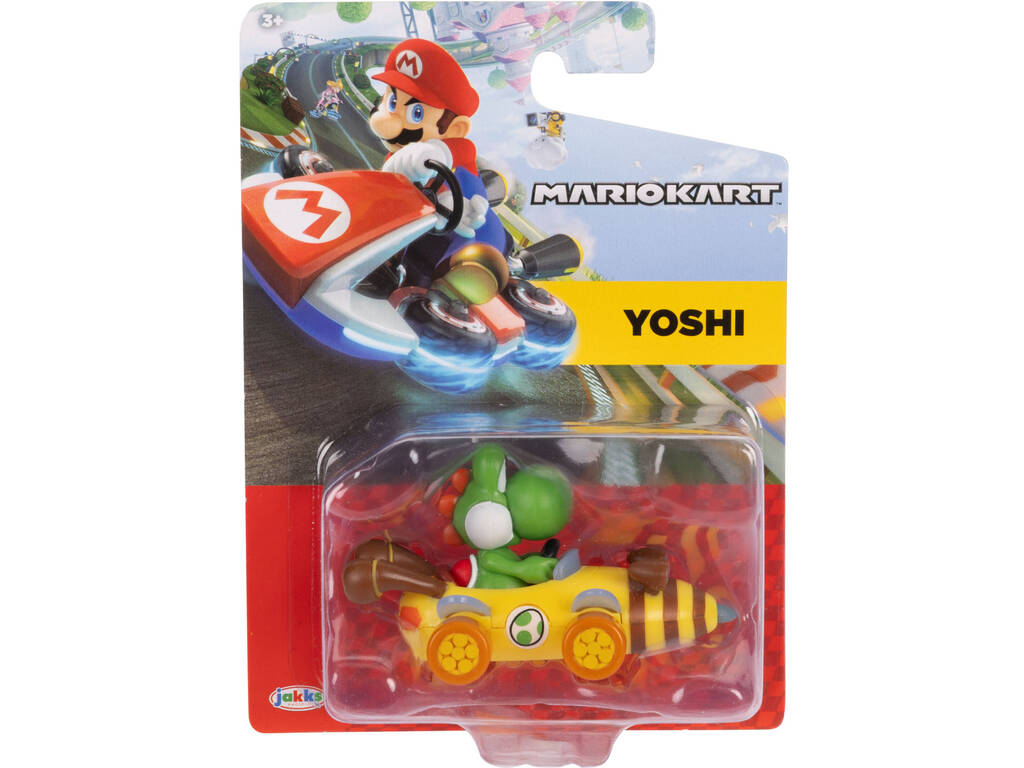 Mariokart Veículo Abejo Móvel de 7,5 cm com Yoshi