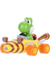 Mariokart Véhicule Abejo Mobile de 7,5 cm avec Yoshi