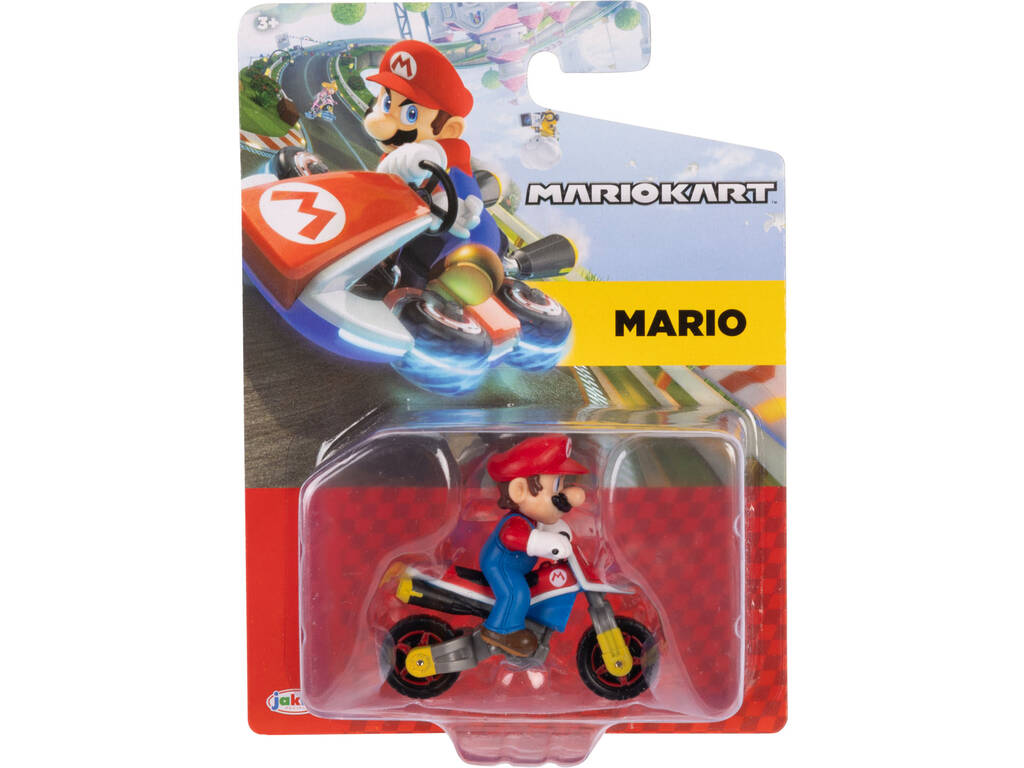 Mariokart Veículo Moto Padrão de 6 cm com Mario