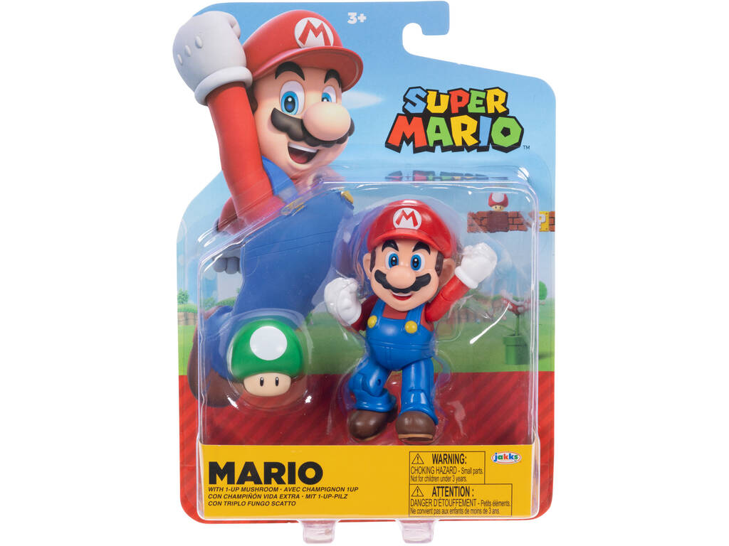 Super Mario Figura de Ação de 10 cm com Acessório