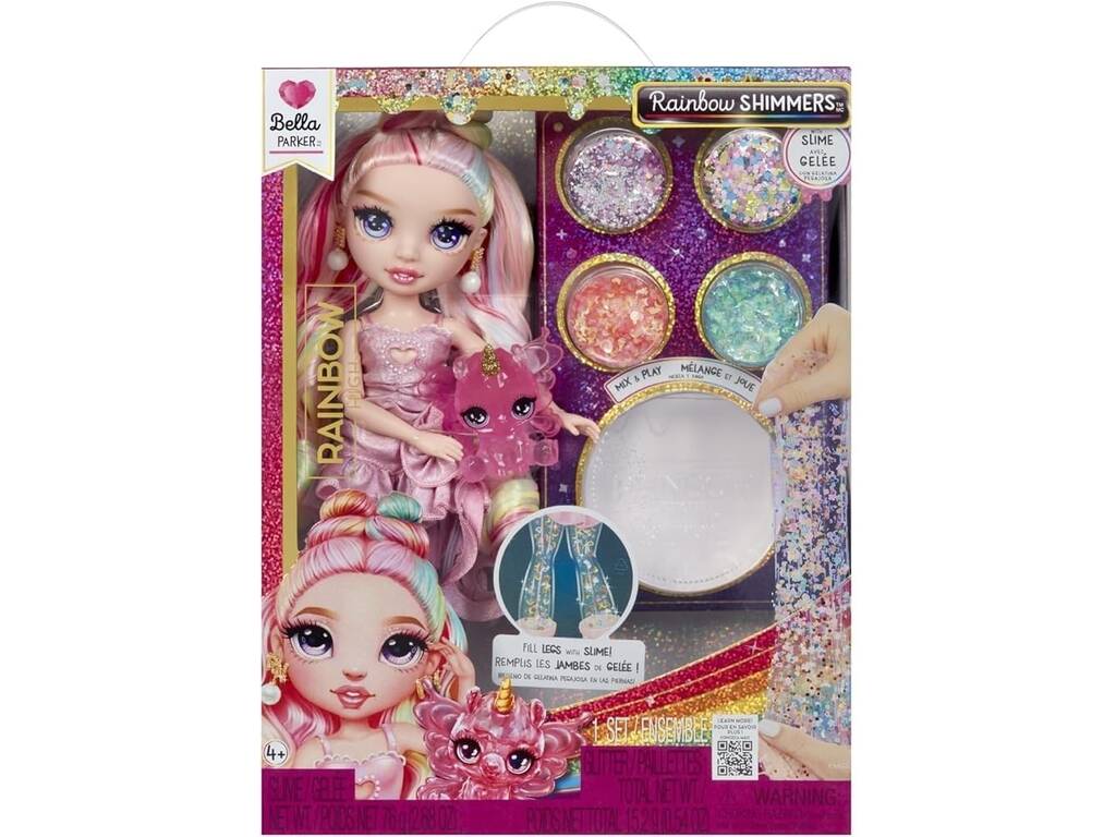 Rainbow High Shimmers Bella Parker con Slime e Mascotte