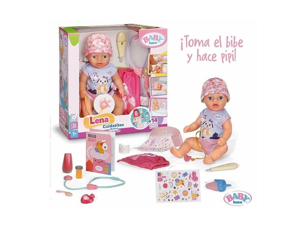 Baby Born Puppe Lena Pflegedetails 36 cm mit Zubehör
