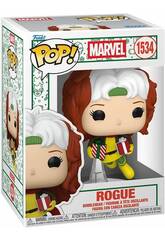 Funko Pop Marvel Figura Rogue com Presentes de Natal e Cabeça Oscilante