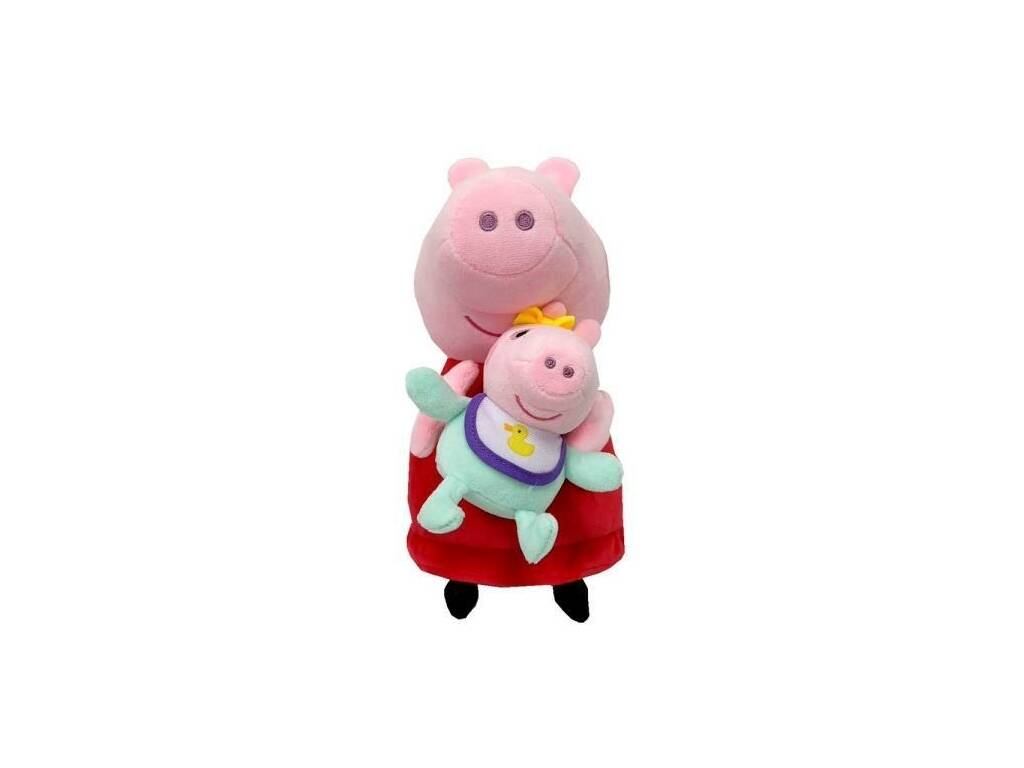 Peppa Pig Peluche Peppa con Evie de 25 cm