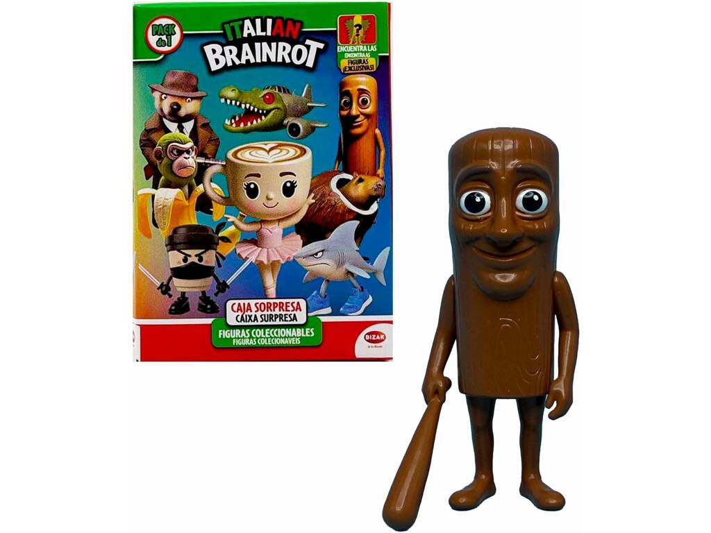 Italian Brainrot Caja con 1 Figura Sorpresa de 5 cm