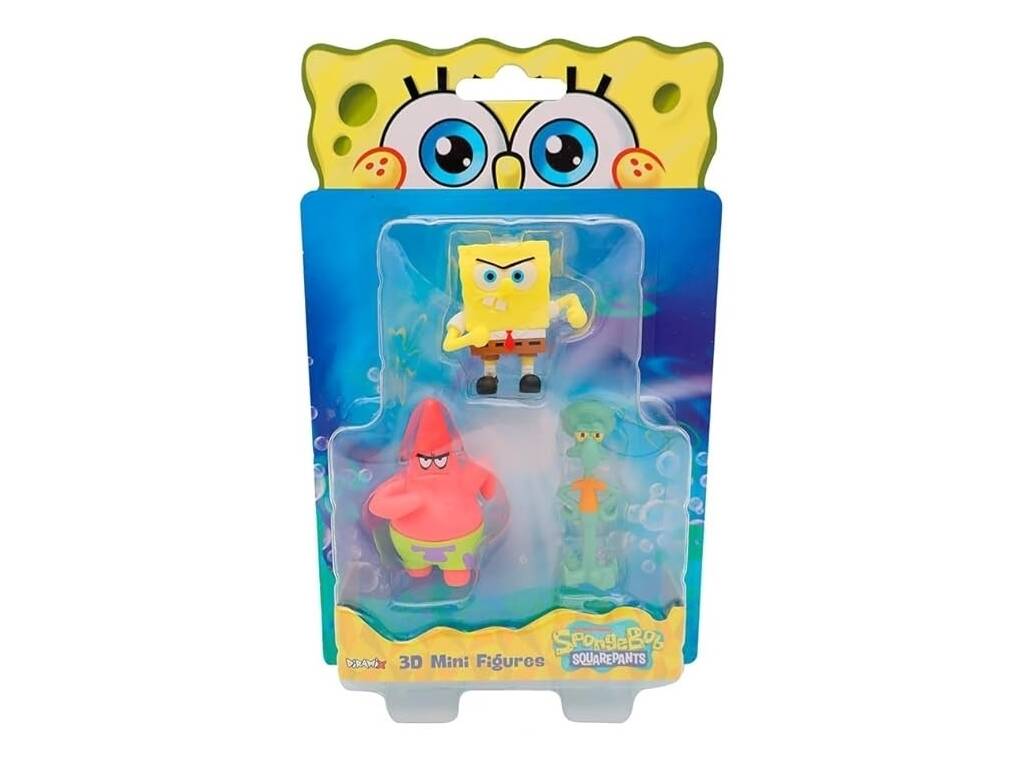 Bob l'éponge Pack 3 mini figurines de 5 cm