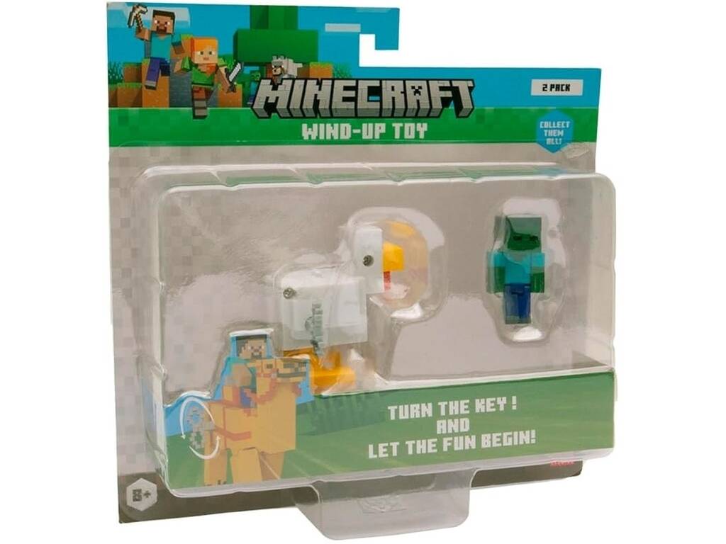 Pack Minecraft Bébé zombie et Cavalier aviaire avec mouvement