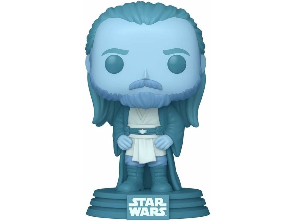  Funko Pop Star Wars Gamestop Exclusive Figurine Quin-Gon Jinn (Force Ghost) Glows In The Dark