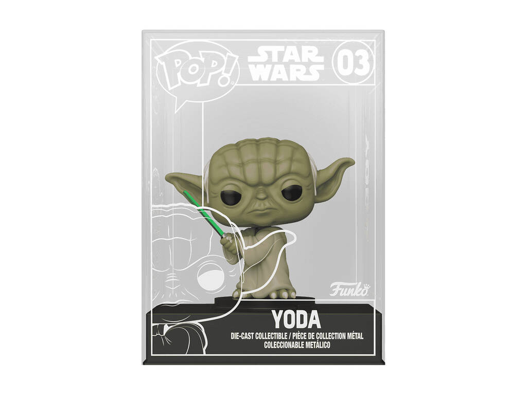 Funko Pop Die Cast Star Wars Figurine Yoda Metallique Exclusif 