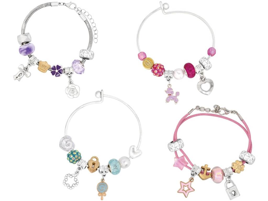 Set de bracelets avec plus de 30 breloques et perles