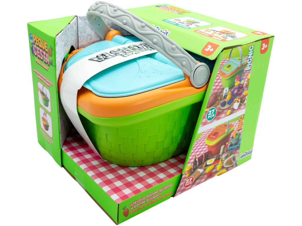 Petit panier pique-nique dessert 27 pièces