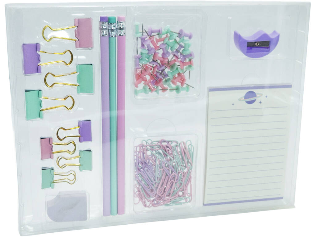 Conjunto de Papelaria com Bloco e Acessórios
