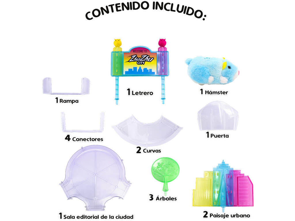 Zhu Zhu Pets Starter Set Centro de ZhuZhu City con Hamster