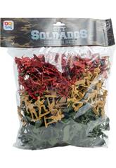 Set de soldats en plastique de différentes couleurs