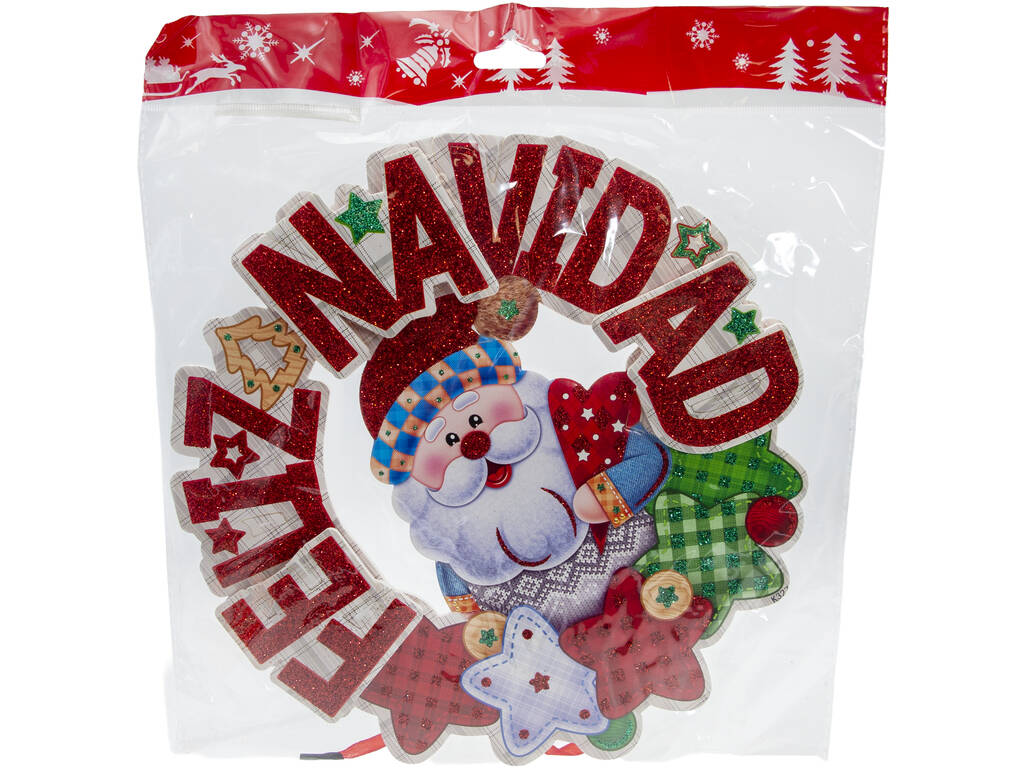 Décoration de Noël Affiche Père Noël 28 x 28 cm