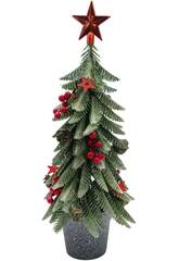 Enfeite Natalício Árvore de Natal Decorada de 38 cm